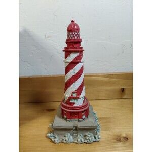 1997 Scaasis Vinatge Lighthouse Sculpture White Shoal, MI Resin 8.25" Beach